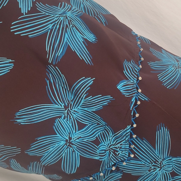 CDC brown summer floral dress sz 12 - Picture 4 of 12